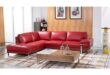 Red Leather Sectional Sofa