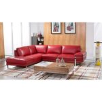 Red Leather Sectional Sofa