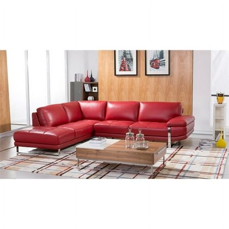 Red Leather Sectional Sofa Stunning and Luxurious Leather Sectional Sofa in Bold Crimson Color