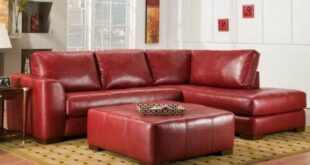 Red Leather Sectional Sofa