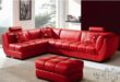 Red Leather Sectional Sofa