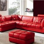 Red Leather Sectional Sofa