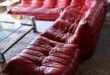 Red Leather Sofa