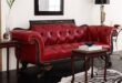 Red Leather Sofa