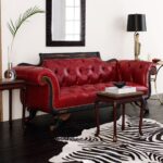 Red Leather Sofa