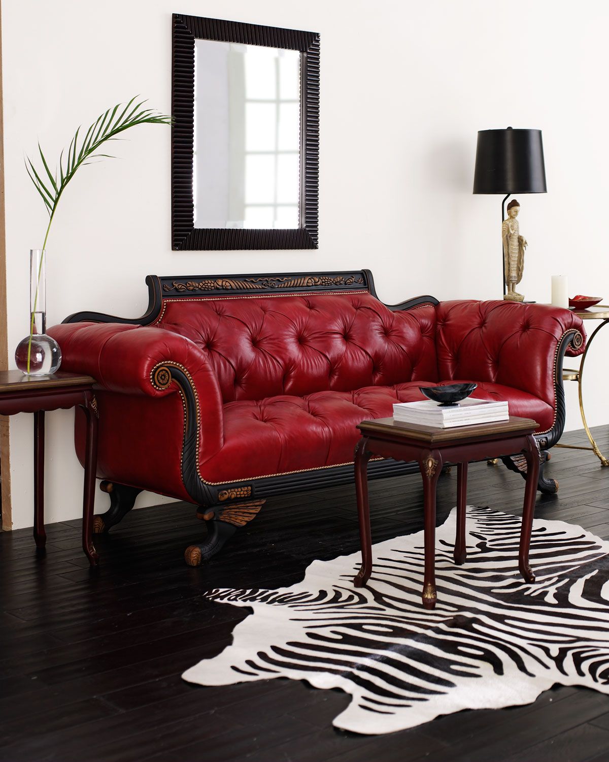 Red Leather Sofa Luxurious Statement Piece for Your Living Room