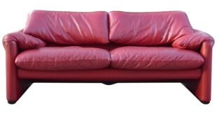 Red Leather Sofa