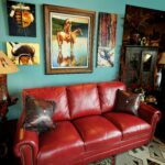 Red Leather Sofa