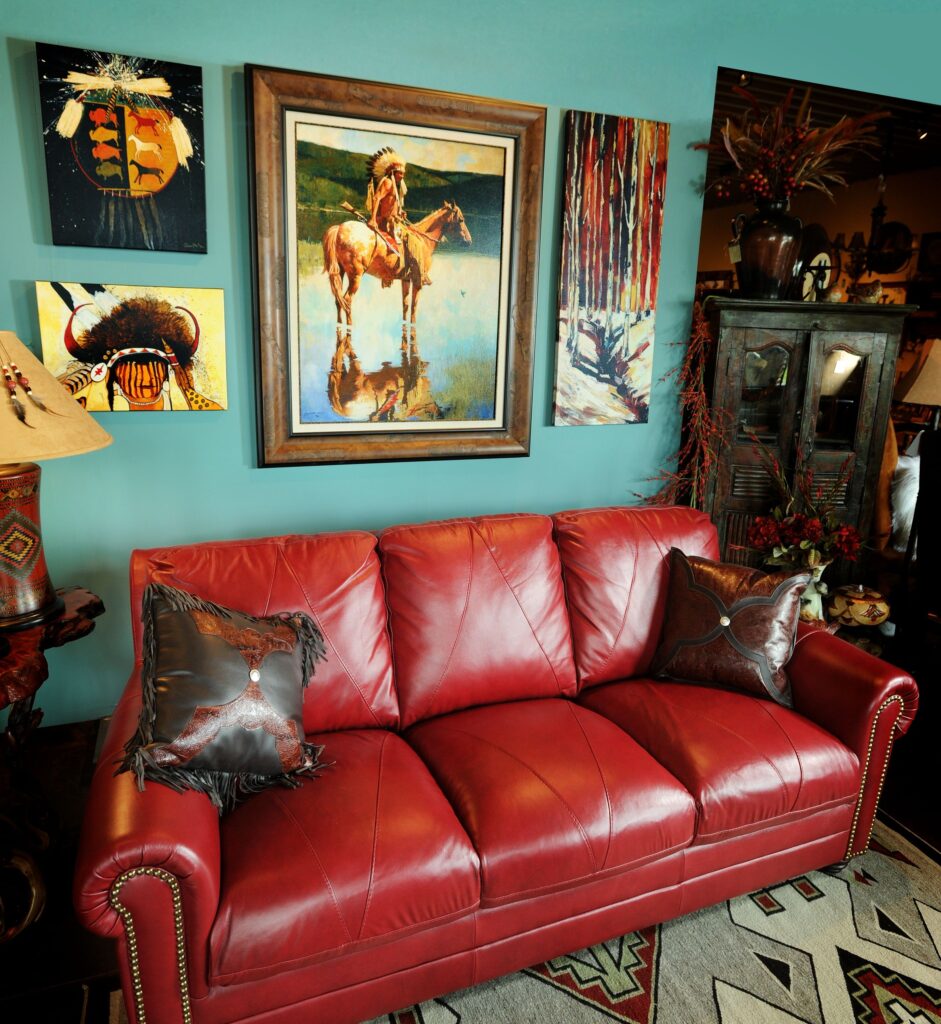 Red Leather Sofa