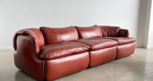 Red Leather Sofa