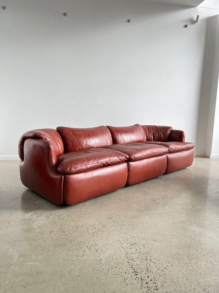 Red Leather Sofa