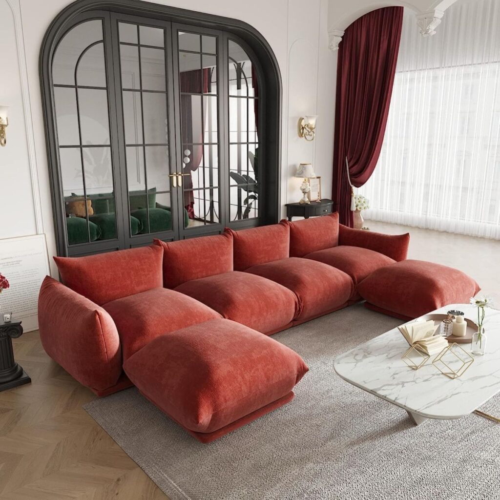 Red Sectional Couch