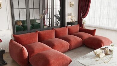 Red Sectional Couch