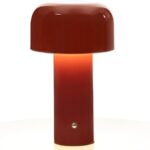 Red bedside lamps