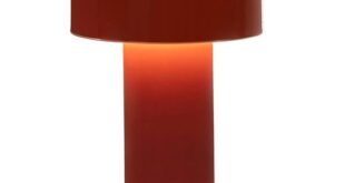 Red bedside lamps