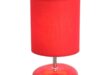 Red bedside lamps