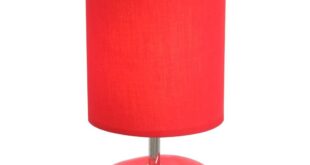 Red bedside lamps