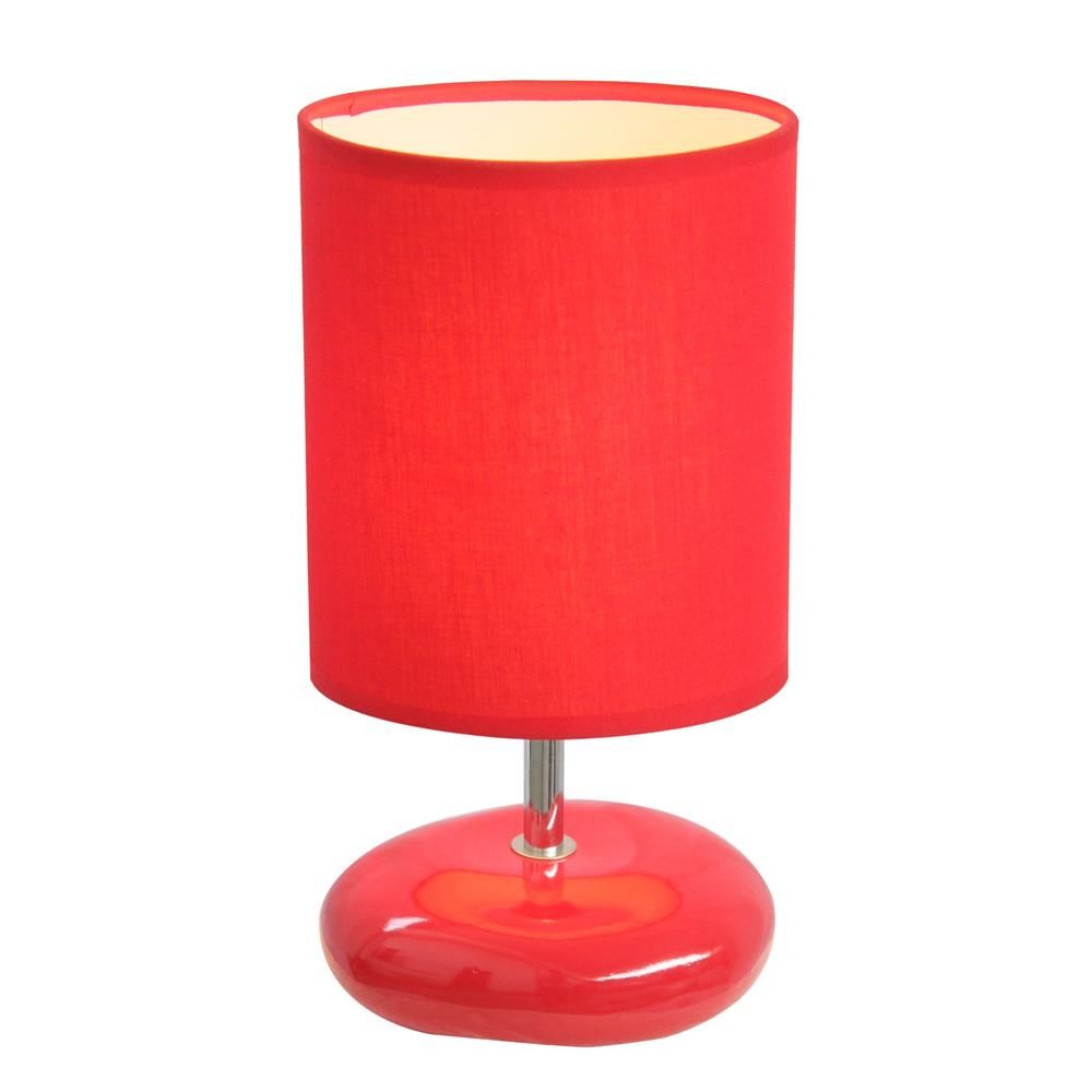 Red bedside lamps