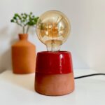 Red bedside lamps