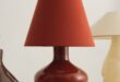 Red bedside lamps