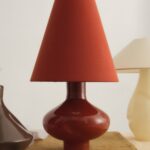 Red bedside lamps