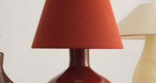 Red bedside lamps