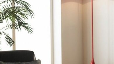 red floor lamp ideas