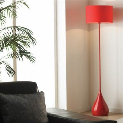 red floor lamp ideas