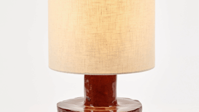 Red table lamp