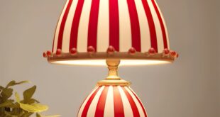 Red table lamp