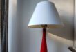 Red table lamp