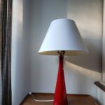 Red table lamp