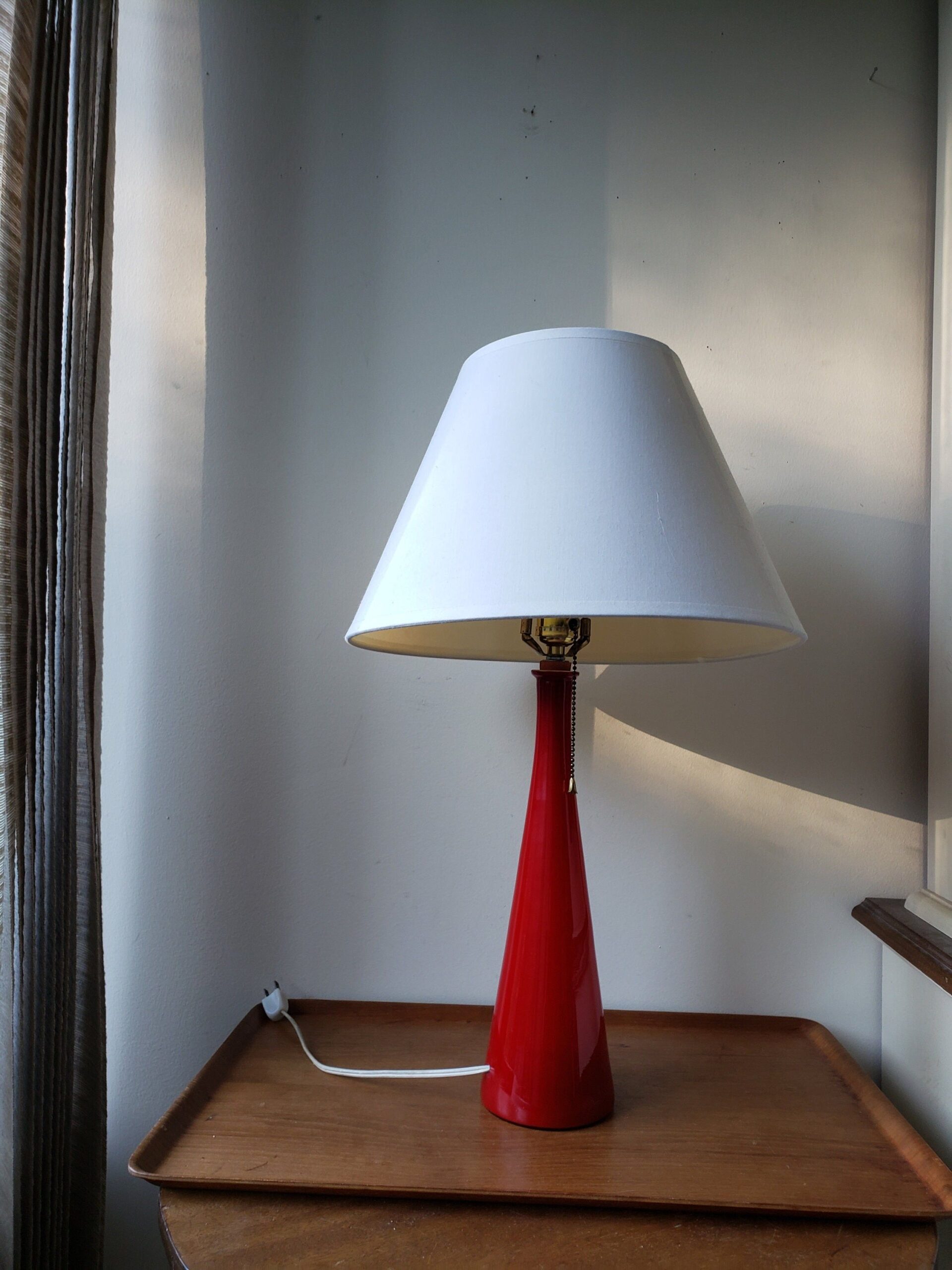 Red table lamp Vibrant Hue Illuminating Your Space