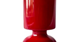 Red table lamp