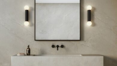 Replacing bathroom wall lamps