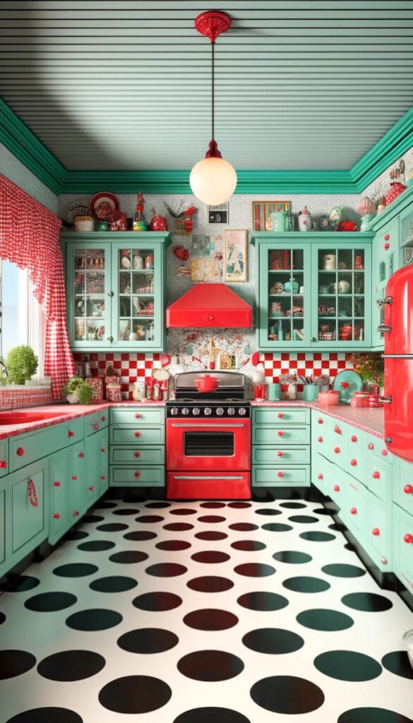 Retro kitchens with charm