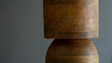 Rustic floor lamp