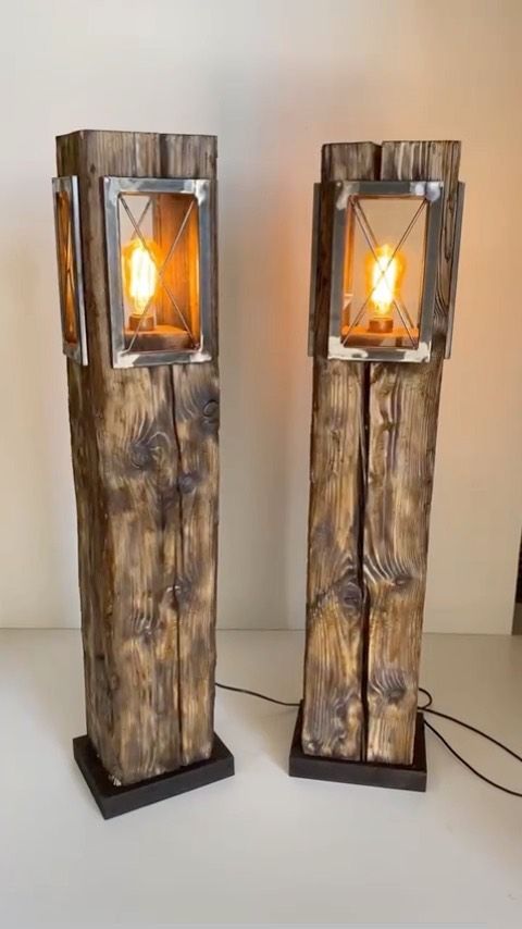 Rustic floor lamp adds cozy charm to any room