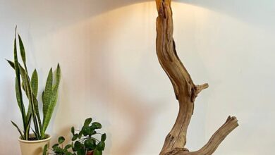Rustic floor lamp