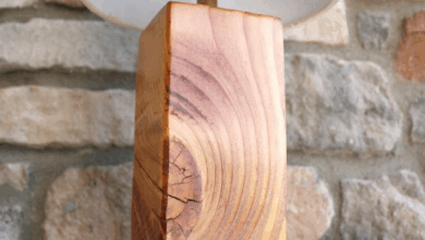 Rustic table lamp