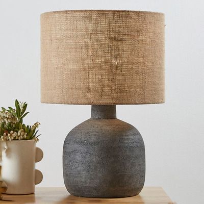 Rustic table lamp adds warmth and character to any room