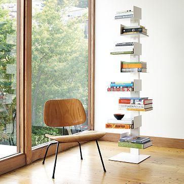 Sapien Bookcase Modern Vertical Bookcase Perfect for Small Spaces and Minimalist Design