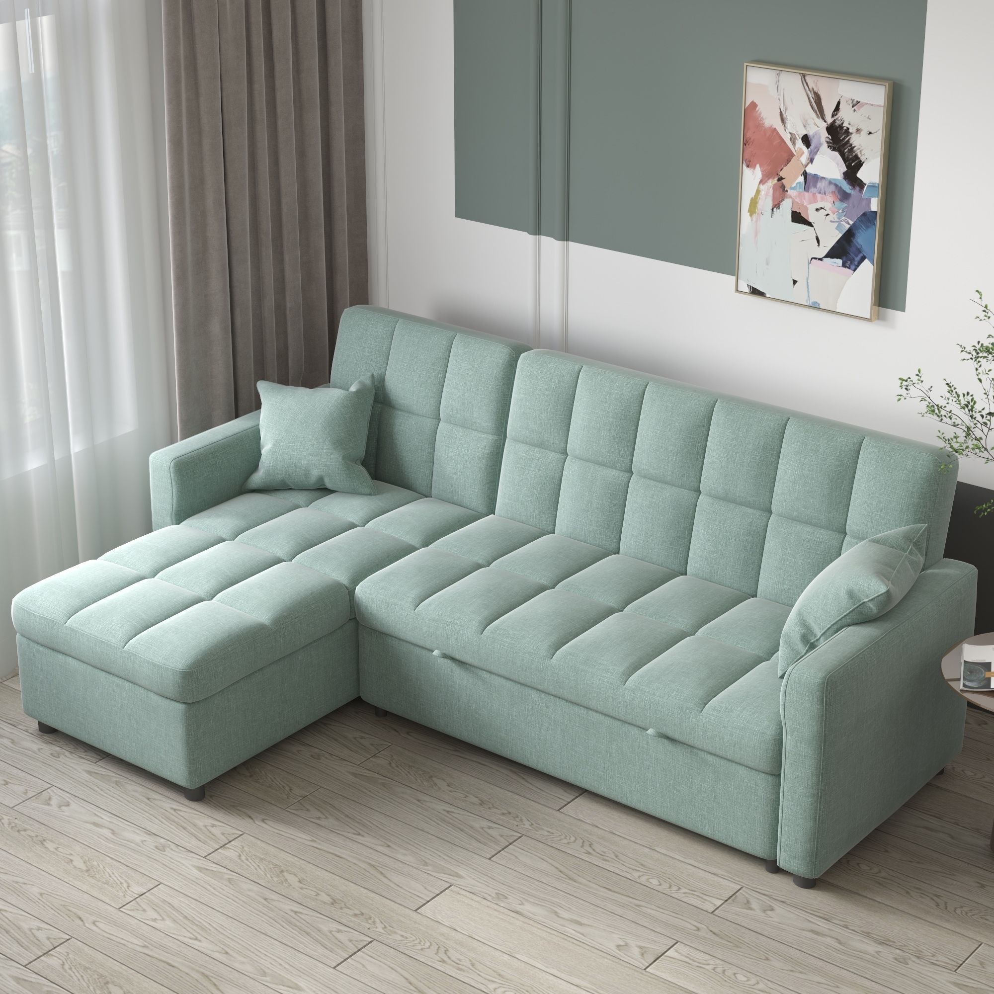 Sectional Couch With Bed Transform Your Living Room Into a Stylish and Cozy Sleeping Space with This Multi-functional Furniture Piece