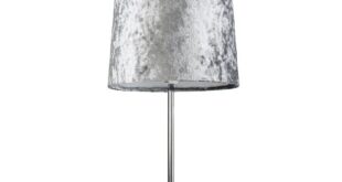 Silver shade lamp shade