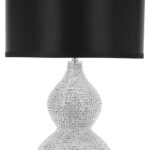 Silver shade lamp shade
