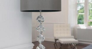 Silver shade lamp shade