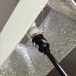 Silver shade lamp shade