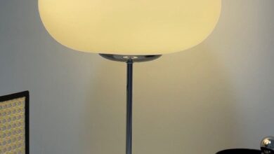 Silver table lamp