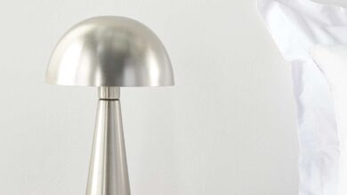 Silver table lamp