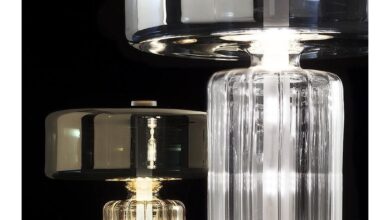 Silver table lamp